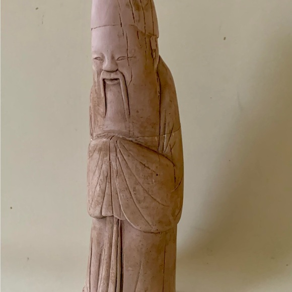 Vintage Austin Production 1975 carved Asian sculpture Sholary man - Picture 2 of 10